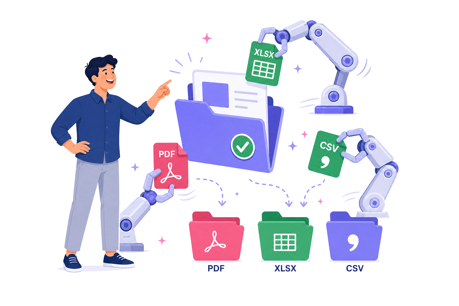 Importação de extratos com IA
